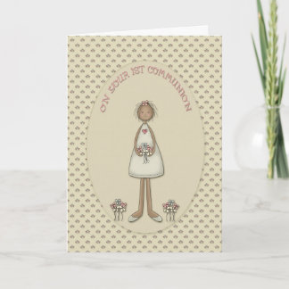 Carte Ange de fille de communion