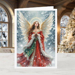 Carte Ange de Noël Bonne Nouvelle et Grande Joie Félicit