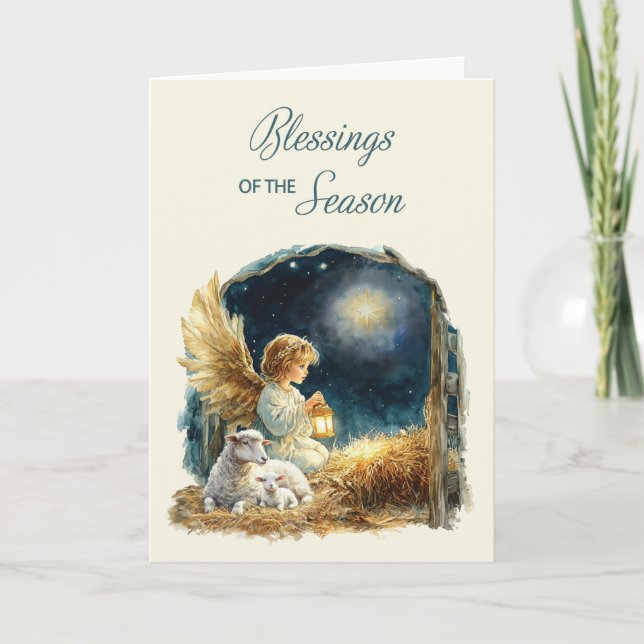 Carte Ange de Noël chez Manger Bénédictions de la saison (Devant)