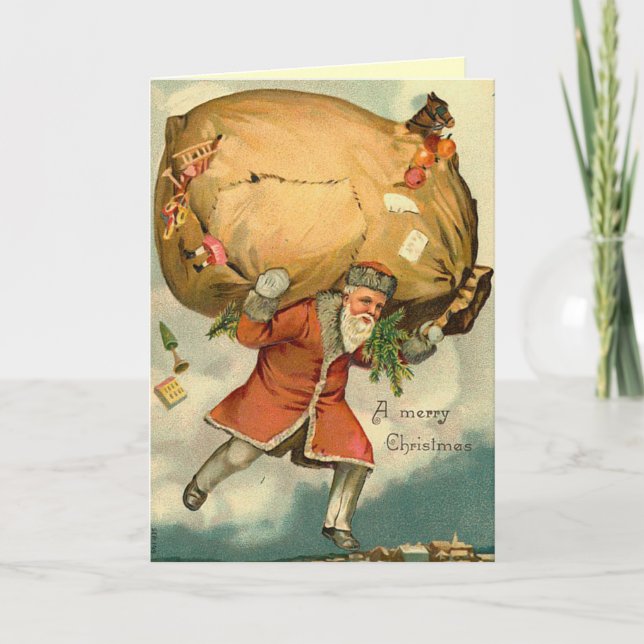 Carte Ange de Noël Vintage (Devant)