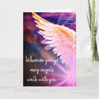 Carte Ange Gardien Marche Avec Toi Ange Gardien Aile Ros