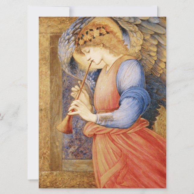 Carte Ange jouant du flageolet (par Edward Burne-Jones) (Devant)
