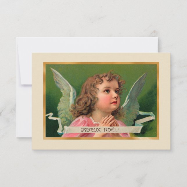 Carte Ange Joyeux Noel ou invitation (Devant)