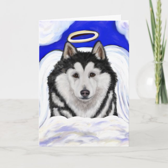Carte Ange Malamute d'Alaska (Devant)