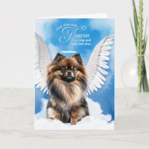 Carte Ange Pomeranian tricolore chien Sympathie Perte
