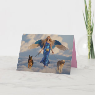 Carte ange promène chien 5