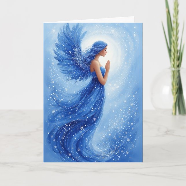 Carte Ange volant bleu (Devant)