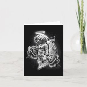 Carte Ange X Saint X Tatouage Rose