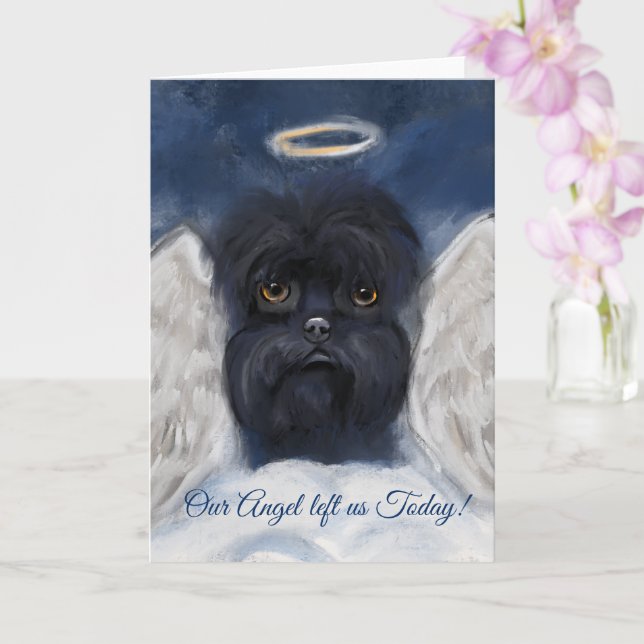 Carte ANGEL Affenpinscher (Orchidée)