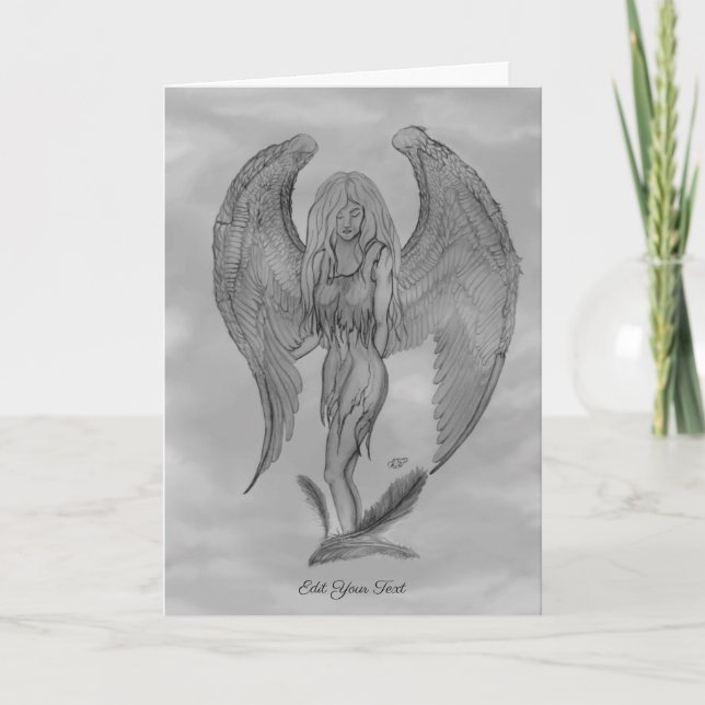 Carte Angel en style tatouage (Devant)