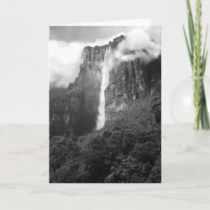 Carte Angel Falls en noir et blanc