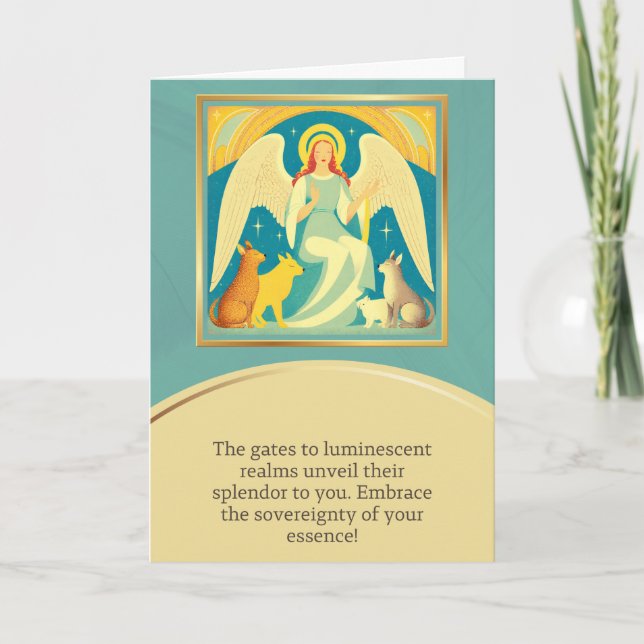 Carte angel message happy birthday (Devant)