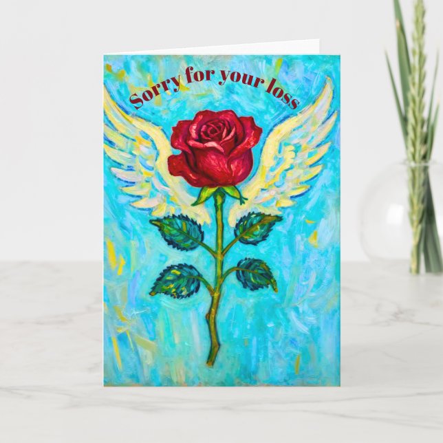 Carte Angel Rose Sympathy card (Devant)