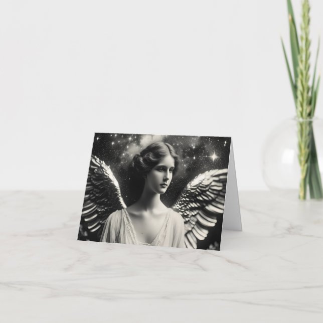 Carte Angel Stars Black and White Toutes les occasions (Devant)