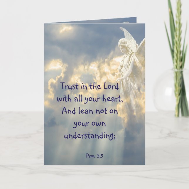 Carte  Angel Trust in the Lord Quote Inspirational (Devant)