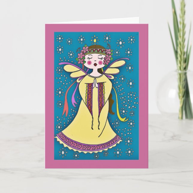 Carte Angel Ukrainian Folk Art (Devant)