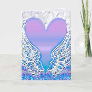 Carte Angel Wings and Heart Graphic Arts Card