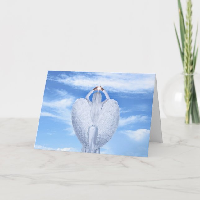 Carte Angel Wings Belle Personnaliser ciel bleu nuages (Devant)