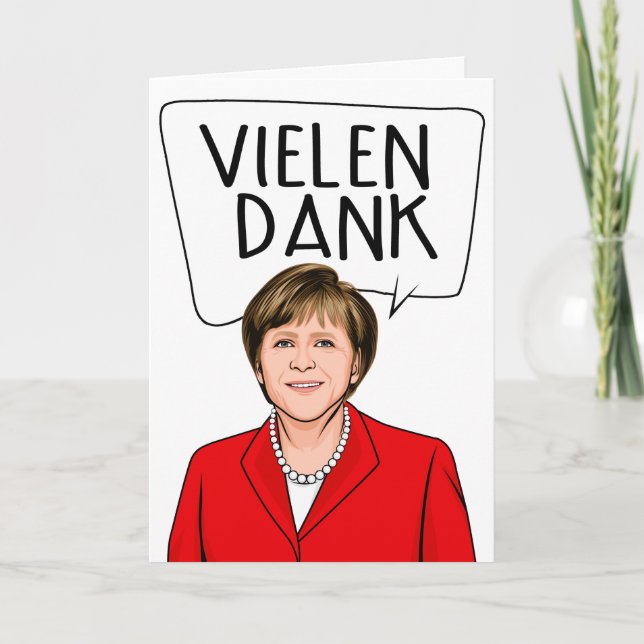 Carte ANGELA MERKEL: Merci beaucoup / Thank You (Devant)