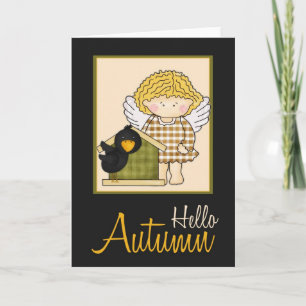 Carte Angelica Autumn Angel Hello Autumn Card d1