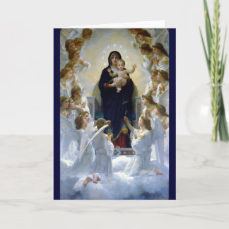 Carte Angels madona bébé religion chrétienne nuages