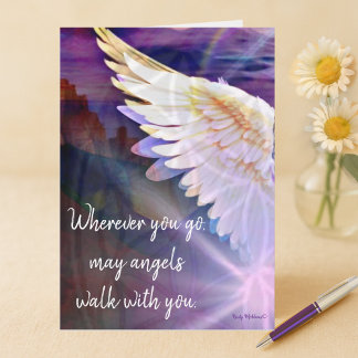 Carte Angels Marchez Avec Vous Gardien Angel Purple Wing