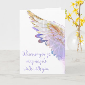 Carte Angels With You Angel Lavender Gold Wing Greeting