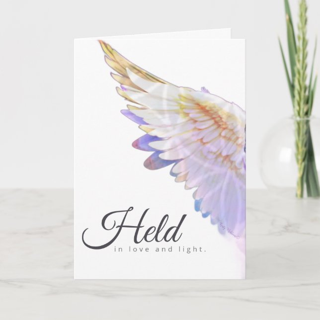 Carte Angels With You Angel Wing – Held, In Love & Light (Devant)
