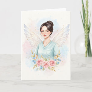 Carte Anges en blouse blanche