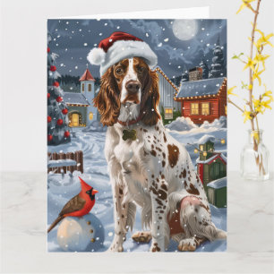 Carte Anglais Setter Winter Wonderland Christmas Joy