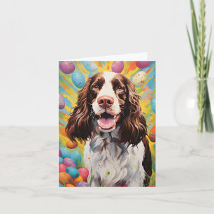 Carte Anglais Springer Spaniel Bonne Pâques