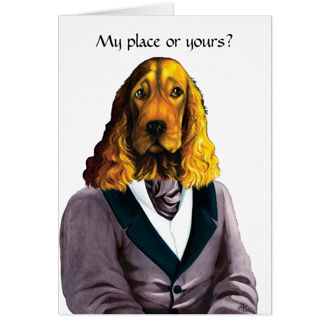 Carte anglaise blonde du cocker DR181 (Devant)
