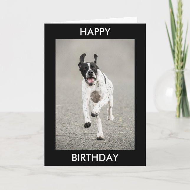Carte anglaise de joyeux anniversaire d'indicateur (Devant)
