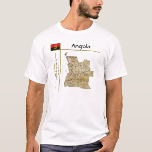 Carte Angola + Drapeau + Titre T-shirt