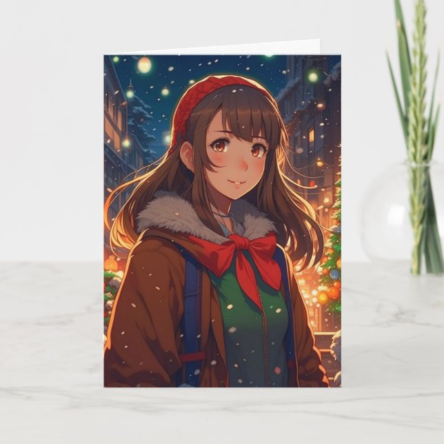 Carte Ani-mazing Noël | Nuit d'hiver (Devant)