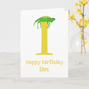 Carte Animal ABC I is for iguana birthday