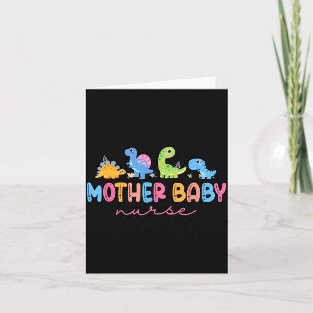 Carte Animal Mother Baby Nurse Dinosaur Stpartum Rn Ob N (Devant)