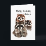 Carte Animal Raccoon amis sont comme sous-vêtements Humo<br><div class="desc">Si vous aimez les ratons laveurs,  les animaux ou la faune,  ce serait très bien pour vous. Les ratons qui rient d'une citation sur les amis sont comme des sous-vêtements</div>