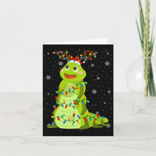 Carte Animal Santa Hat Ugly Christmas Tree Lumières