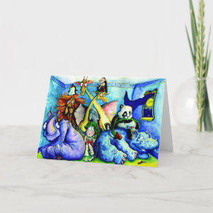 Carte animaux dans la chambre à coucher