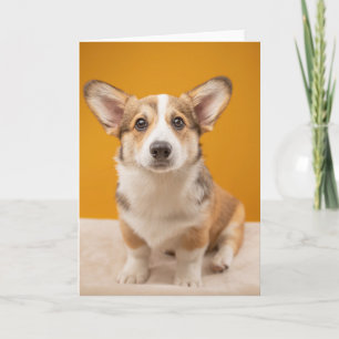 Carte Animaux de bébés cutest Corgi Portrait sur Orang