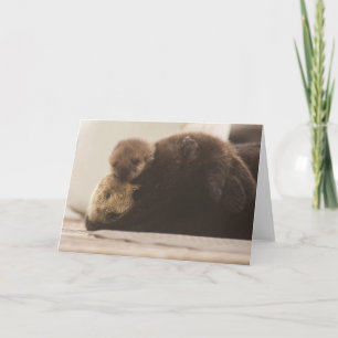 Carte Animaux de bébés cutest Pompe Otter nouveau-né