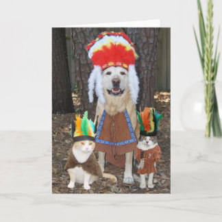Carte Animaux de compagnie amusants Gros chef Fête des p