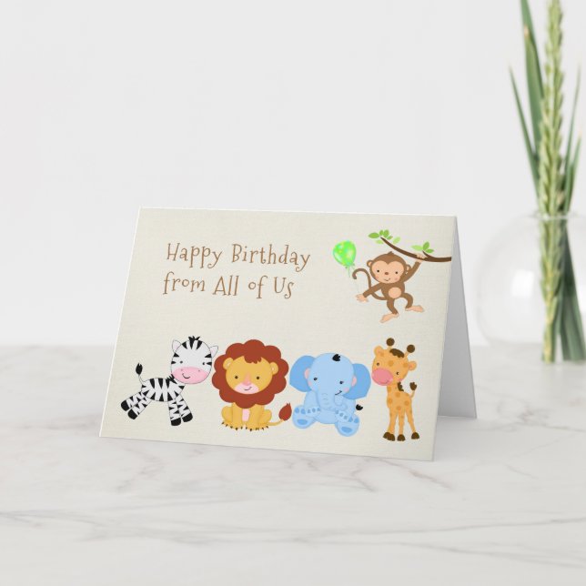 Carte Animaux de zoo mignons (Devant)