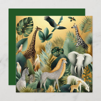 Carte Animaux et oiseaux exotiques contemporains 1 or