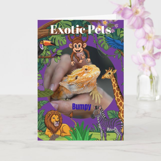 Carte Animaux exotiques (Orchidée)