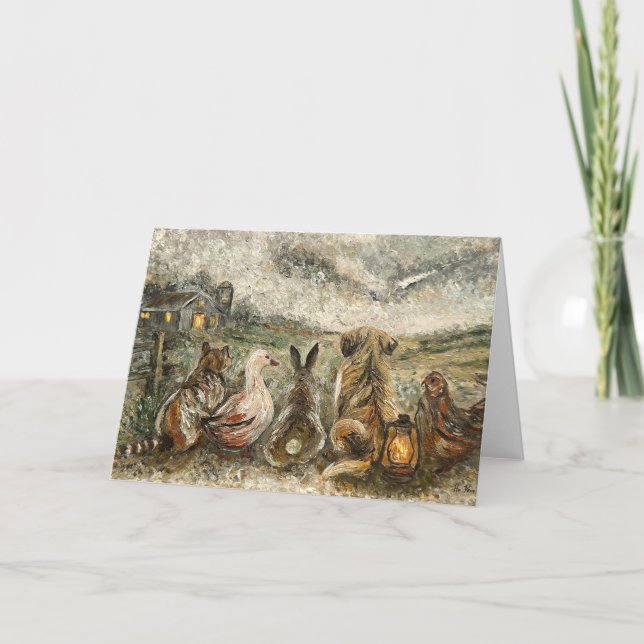 Carte Animaux fantaisistes de la ferme en observation si (Devant)