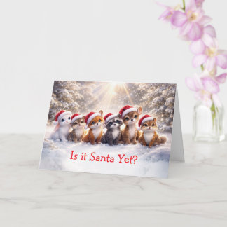 Carte Animaux mignons de la forêt pour les fêtes de Noël