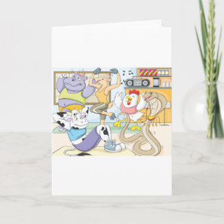 Carte Animaux mignons s'entraîner dans la salle de sport