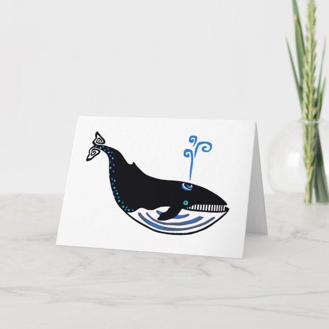 Carte Animaux sauvages - BALEINE Bleue - Écologie - Faun (Devant)